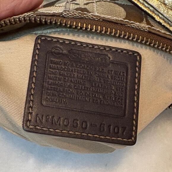 Coach Y2K Jacquard Signature Logo Double Buckle Baguette Mini Bag 🔥 - Picture 13 of 16